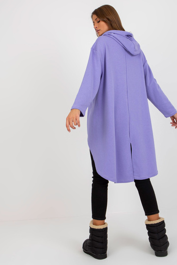 Hellvioletter langer Hoodie...