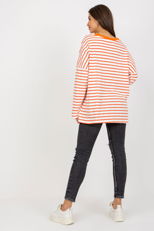 Oranž ja valge avar V-kaelusega...