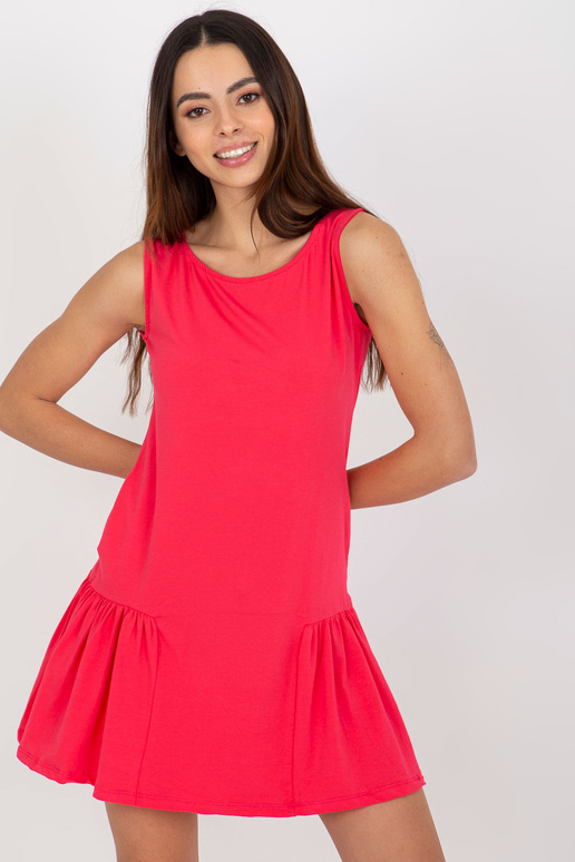 Korallkaelusega volangidega minikleit