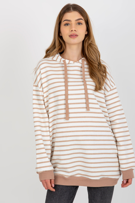 Camel White lahtine triibuline kapuuts