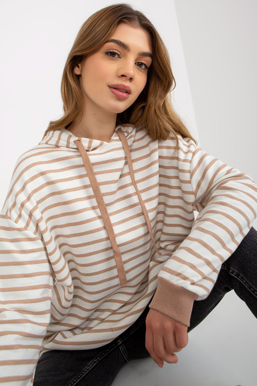 Camel White lahtine triibuline kapuuts