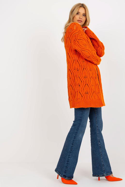 Kardigan-BA-SW-3021.00P-pomarańczowy Kardigan-BA-SW-3021.00P-pomarańczowy