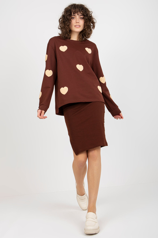 Tumepruun vabaaja komplekt triibulise... Tumepruun vabaaja komplekt triibulise...