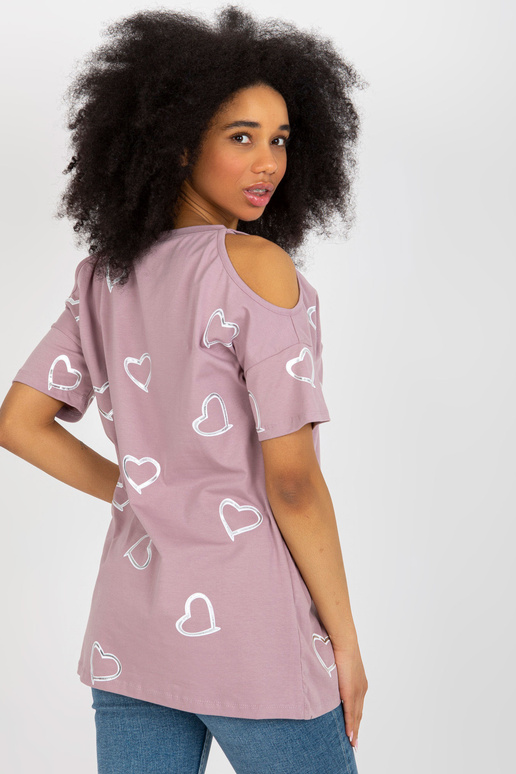 Helelilla puuvillase trükiga pluus