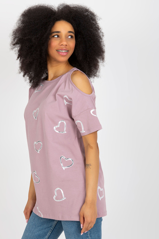 Helelilla puuvillase trükiga pluus