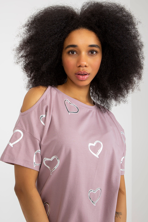 Helelilla puuvillase trükiga pluus