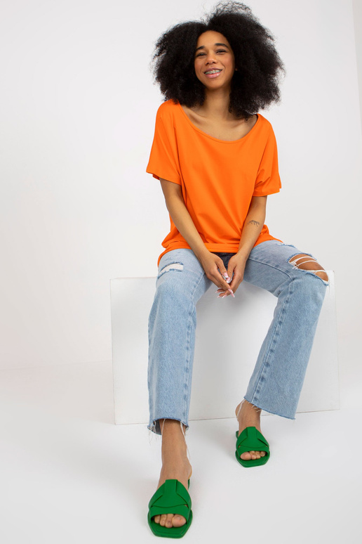 Oranž Viscose Basic lühikeste...