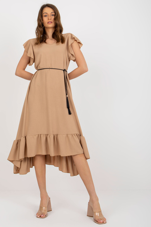 Camel oversize kleit flantsi ja vööga