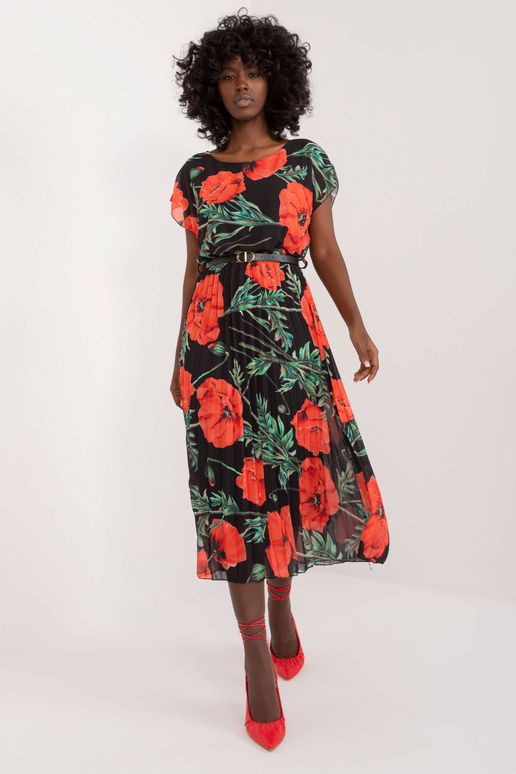 Kleit-DHJ-SK-8839-2,89-must-punane