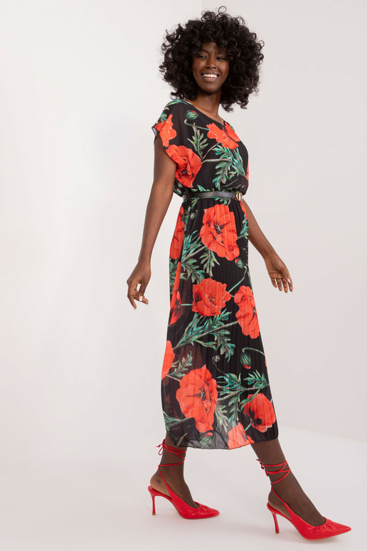 Kleit-DHJ-SK-8839-2,89-must-punane