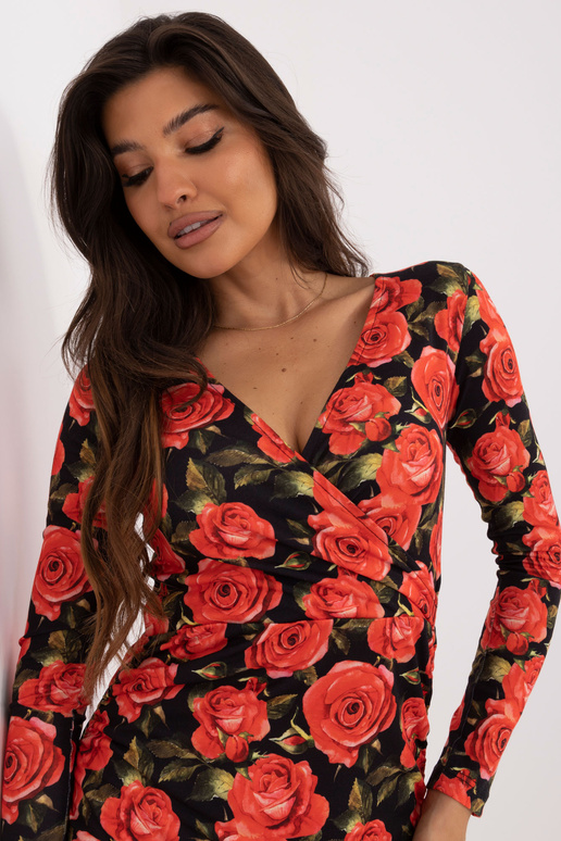 Kleit-FN-SK-4653-1,50-must-punane