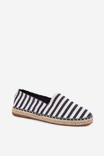 espadrillid Z Riidest triipudega tumesinist värvi Kerenz