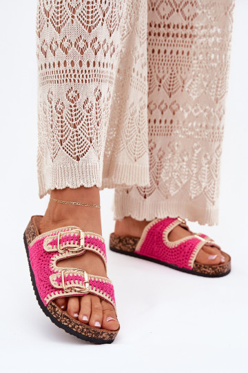 Szydełkowe naiste plätud Ze Kuldset värvimi neetide ja pandlagami tumeroosad värvi Fenira