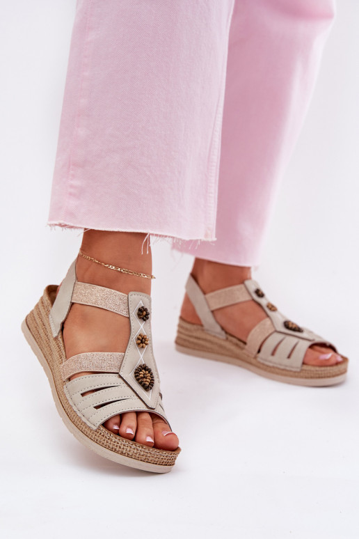 Naistesandaalid   Inblu RV000015 Elevandiluu värvi