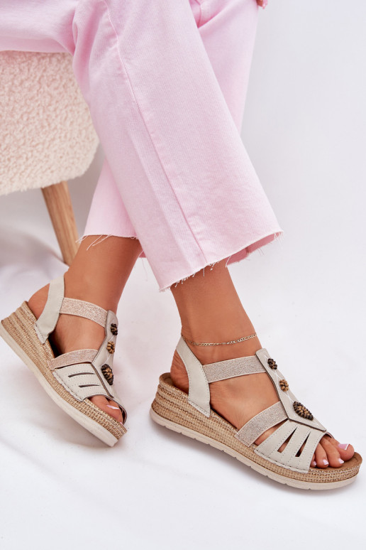 Naistesandaalid   Inblu RV000015 Elevandiluu värvi