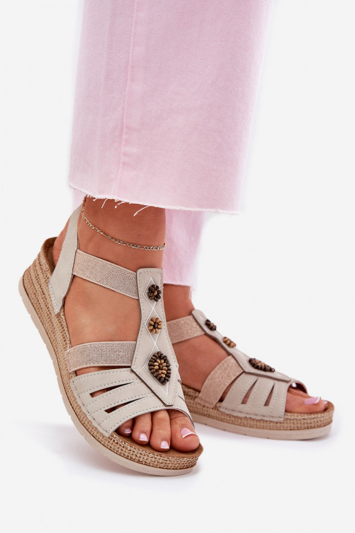 Naistesandaalid   Inblu RV000015 Elevandiluu värvi