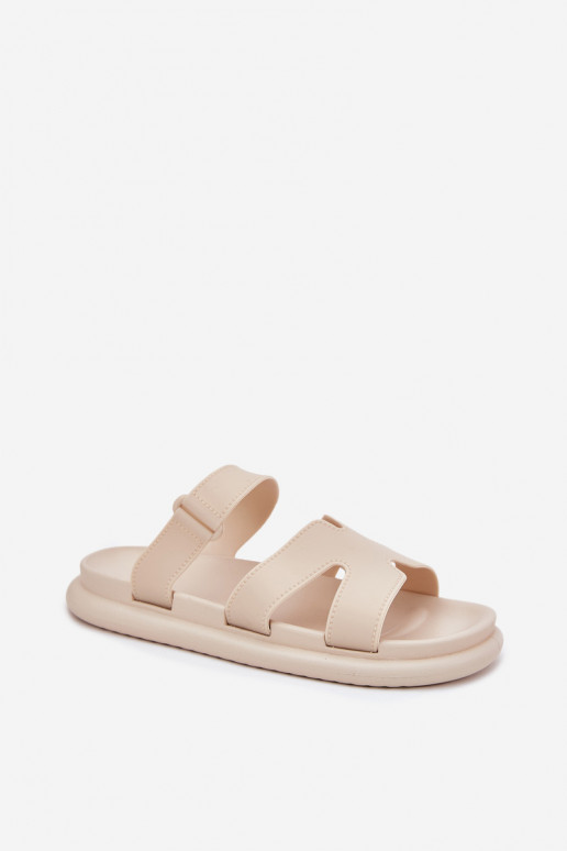 kummist naiste plätud rihmadega beeži värvi Tavirae