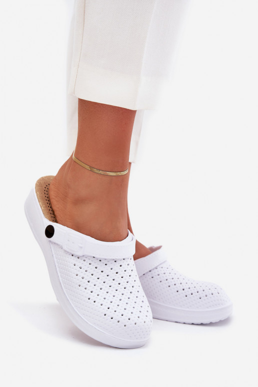 Kerged rannaplätud Sussid   valget värvi Faylina