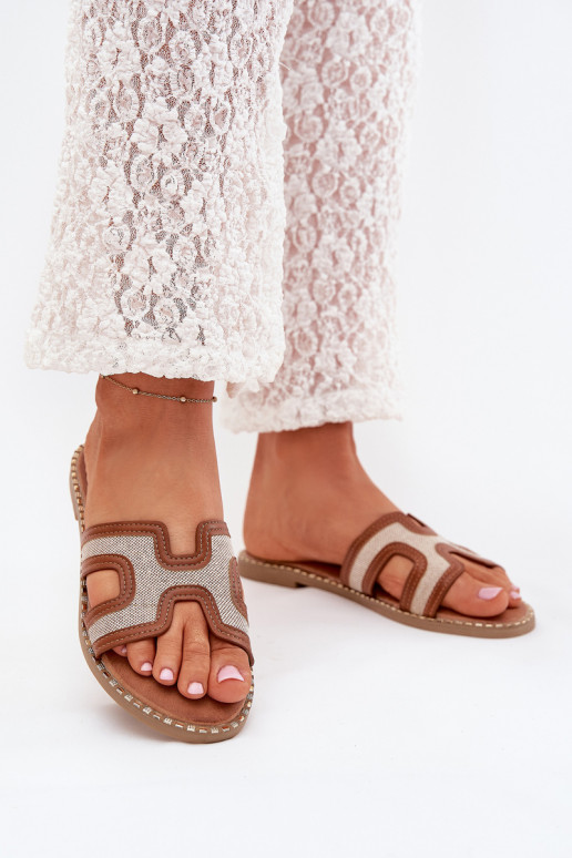 naiste plätud laiade nööridega pruunid värvi Vereya