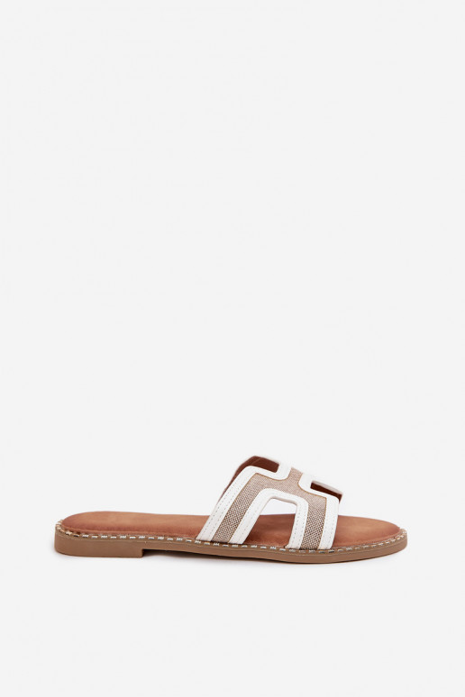 naiste plätud laiade nööridega valget värvi Vereya