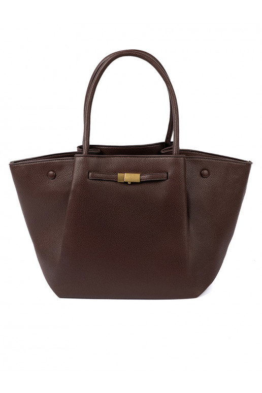 Pojemna torba ciemnym brązie eko-nahast