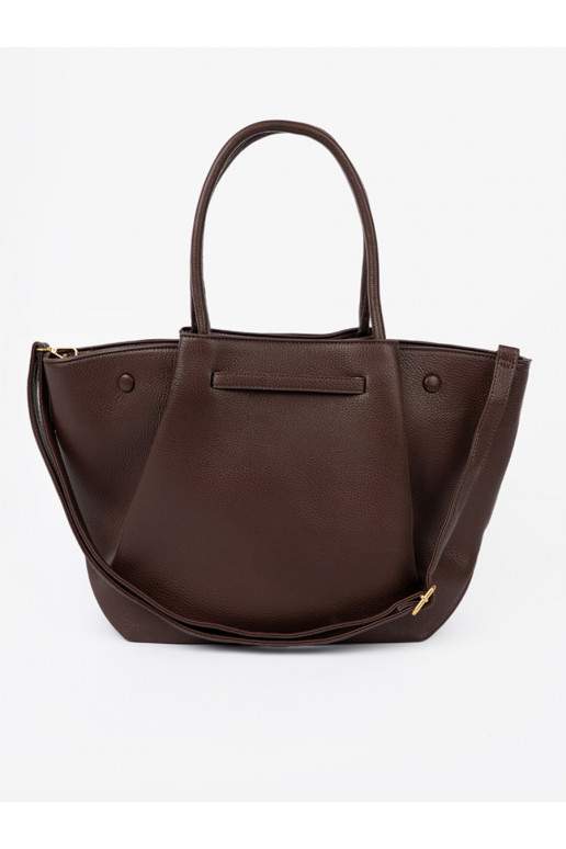 Pojemna torba ciemnym brązie eko-nahast