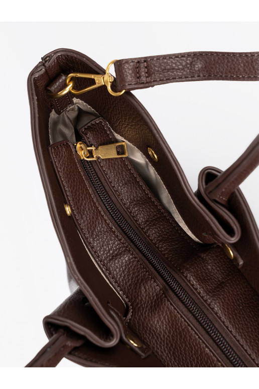 Pojemna torba ciemnym brązie eko-nahast