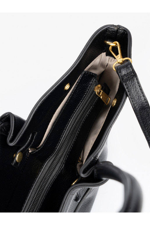 shopperka z fakturowanej skóry ekologicznej  shopperka z fakturowanej skóry ekologicznej