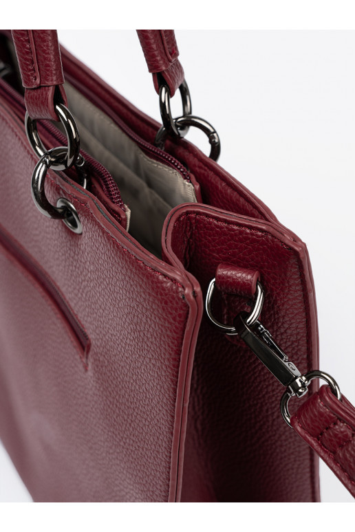 bordoo-värvi Käekott typu tote z tłoczonym napisem bordoo-värvi Käekott typu tote z tłoczonym napisem