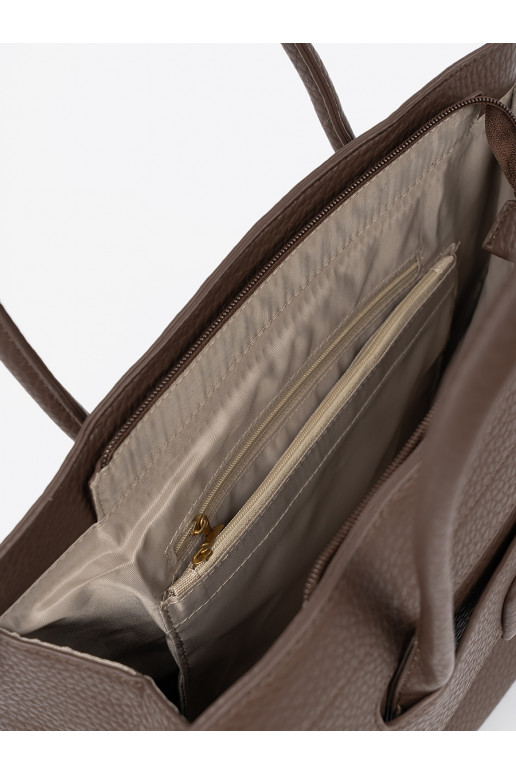 Käekott shopperka z fakturowanej eko skóry Käekott shopperka z fakturowanej eko skóry