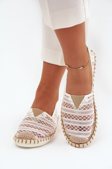 pitsilised espadrillid  võrguga valget värvi Faylira