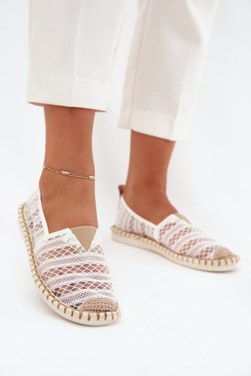 pitsilised espadrillid  võrguga valget värvi Faylira 2