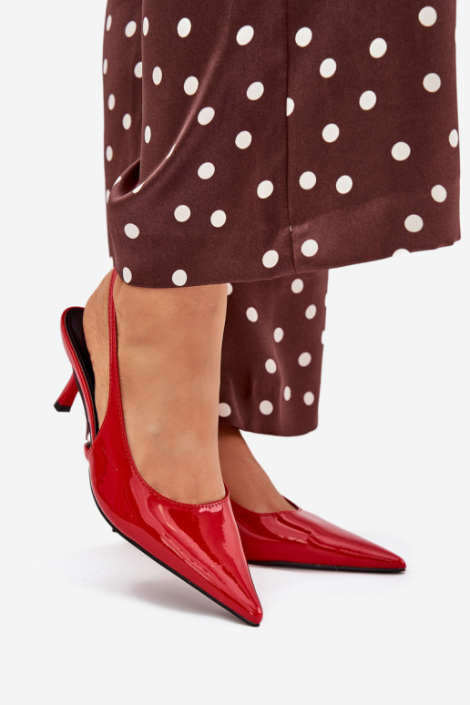 Laque Kingad kõrge jämeda kontsaga Terava ninaga jalatsid runased Talira