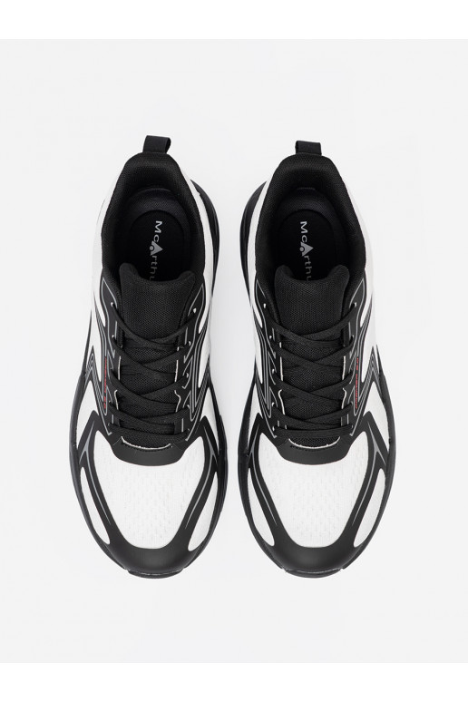 naiste kingad valge värv Mustad z siateczkową strukturą McArthur  naiste kingad valge värv Mustad z siateczkową strukturą McArthur