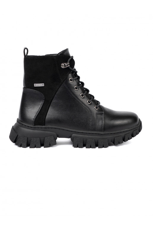 Must lumesaapad z masywną podeszwą i suwakiem Sergio Leone