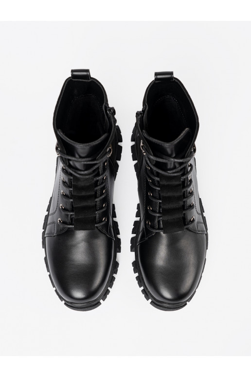 Must lumesaapad z masywną podeszwą i suwakiem Sergio Leone