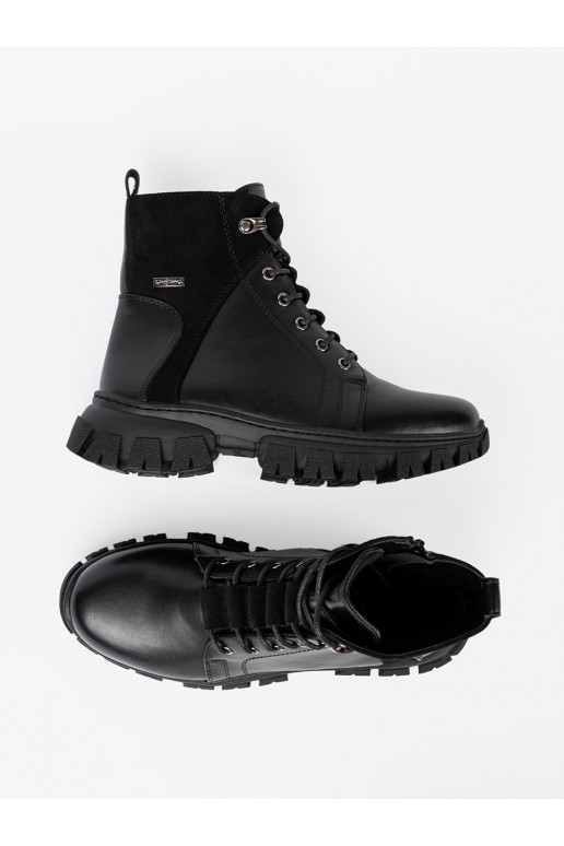 Must lumesaapad z masywną podeszwą i suwakiem Sergio Leone