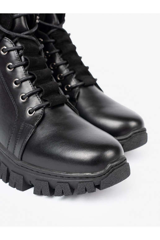 Must lumesaapad z masywną podeszwą i suwakiem Sergio Leone