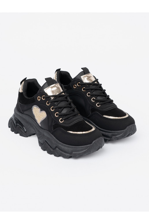 Must Naiste kingad z ozdobnym m m