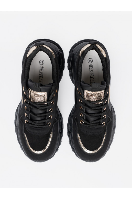 Must Naiste kingad z ozdobnym m m