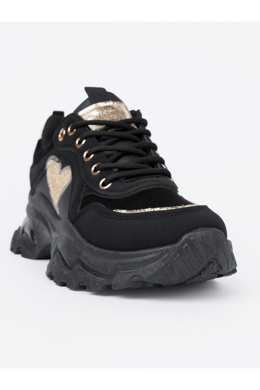 Must Naiste kingad z ozdobnym m m