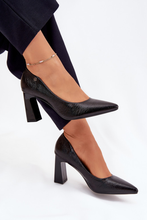 Kõrge kontsaga kingad Vinceza 62252 Must