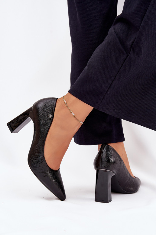 Kõrge kontsaga kingad Vinceza 62252 Must