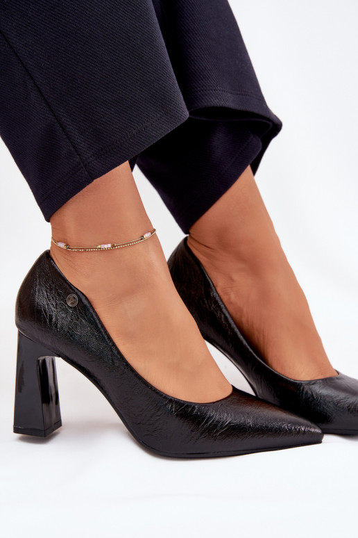 Kõrge kontsaga kingad Vinceza 62252 Must