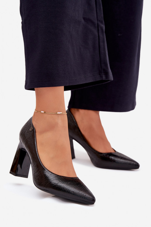 Kõrge kontsaga kingad Vinceza 62252 Must