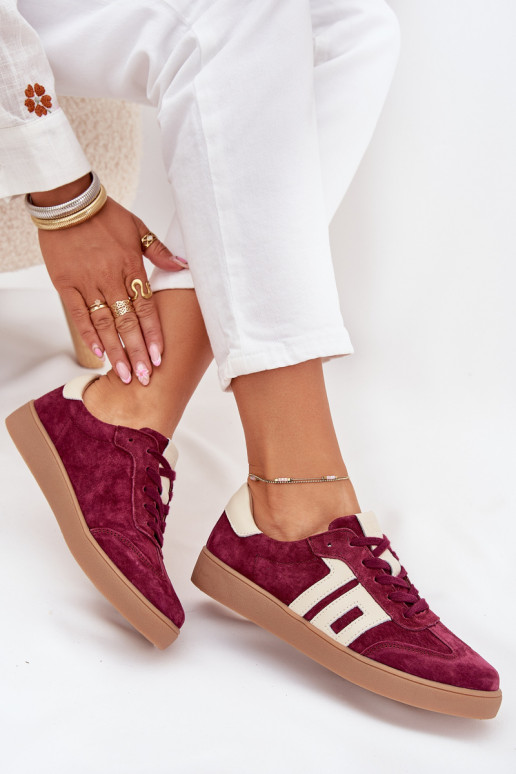Suedes naiste spordistiilis kingad „Vinceza 79557" bordo värvi