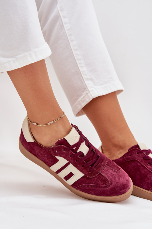Suedes naiste spordistiilis kingad „Vinceza 79557" bordo värvi