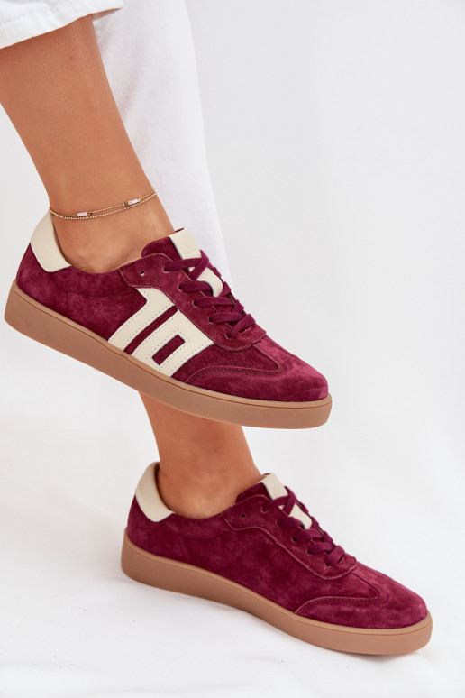 Suedes naiste spordistiilis kingad „Vinceza 79557" bordo värvi