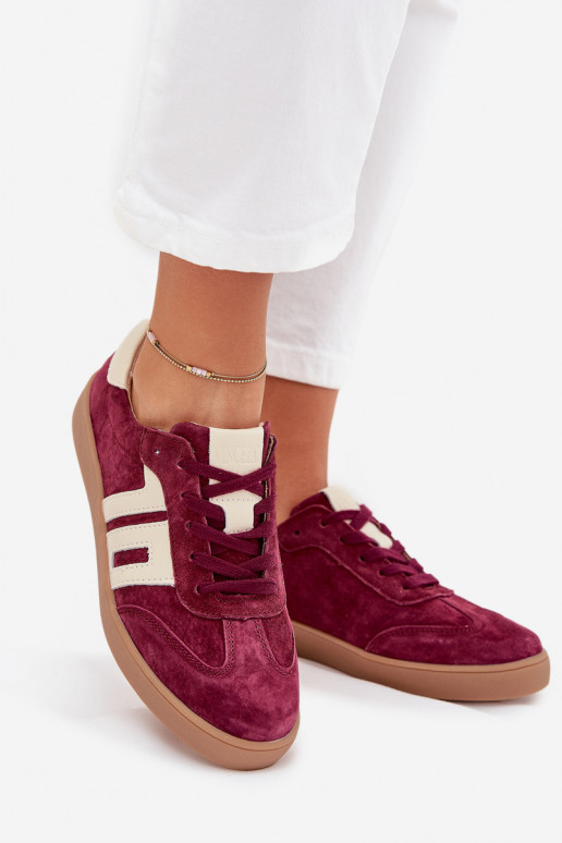 Suedes naiste spordistiilis kingad „Vinceza 79557" bordo värvi