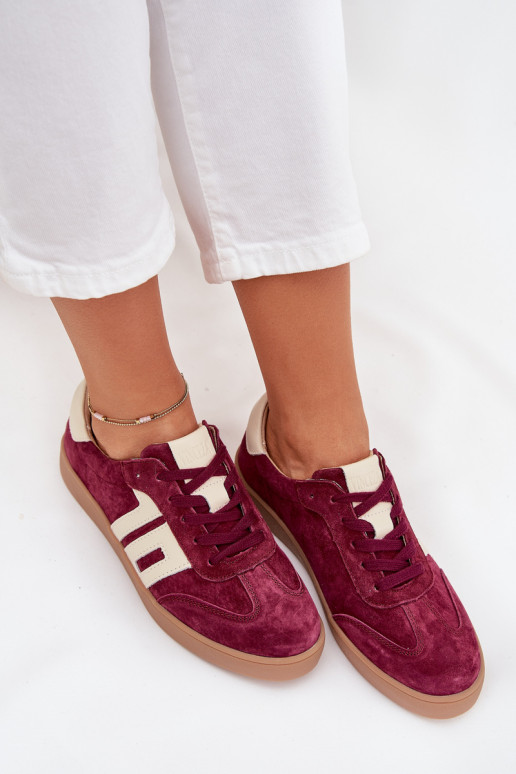 Suedes naiste spordistiilis kingad „Vinceza 79557" bordo värvi